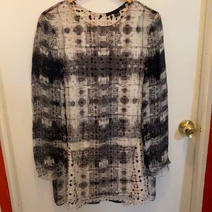 Theysken’s Theory silk organza long sleeve dress